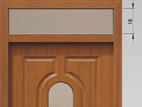 Wysokość przeszklenia w naświetlu górnym nieotwieranym.