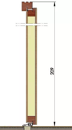 Zewnętrzny wymiar wysokości ościeżnicy drzwi wejściowych produkcji AFB